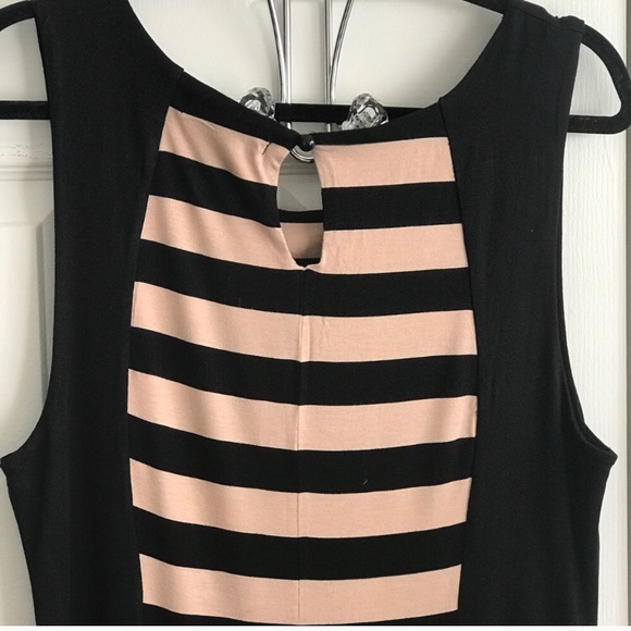 Sleeveless Maxi vertical lines, color block large - Picture 3 of 4